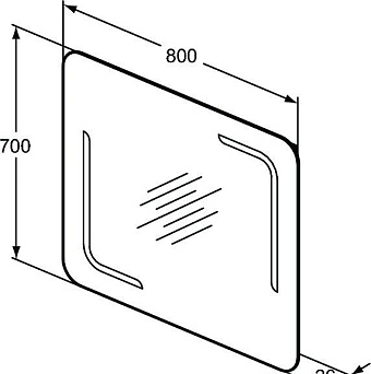 Зеркало IDEAL STANDARD Mirrors & lights T3351BH 70х80см с подсветкой