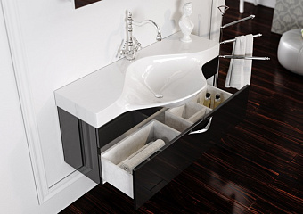 Тумба с раковиной AQWELLA Broadway Brw.01.10/001/W 55х110х51см