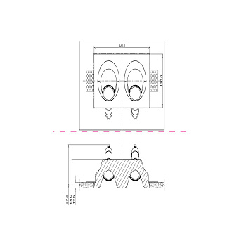 Светильник точечный встраиваемый Maytoni Gyps Modern DL002-1-02-W 35Вт GU10