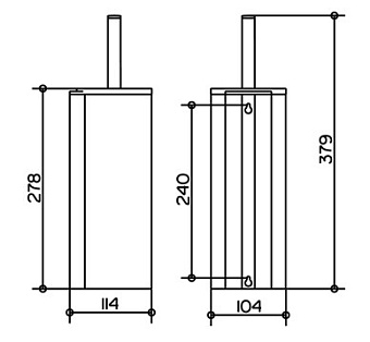 Ёршик Keuco Plan 14964010100 хром