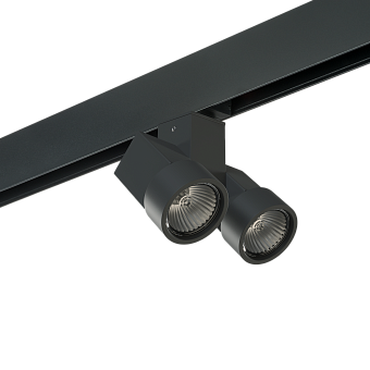 Трековый светильник Lightstar Illumo X2 PRO051037 50Вт GU10 чёрный для однофазного трека
