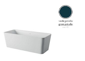 Ванна каменная ArtCeram SQUARE ACW004 42 180х80см отдельностоящая