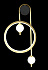 Бра CRYSTAL LUX RODRIGO RODRIGO AP20W LED BLACK/GOLD 20Вт LED