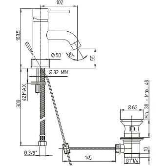 Смеситель для раковины Paini Cox 78CR211 хром