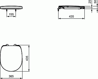 Сиденье для унитаза IDEAL STANDARD E129101 с микролифтом