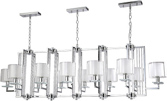 Люстра подвесная CRYSTAL LUX NICOLAS NICOLAS SP12 L1600 NICKEL/WHITE 720Вт 12 лампочек E14
