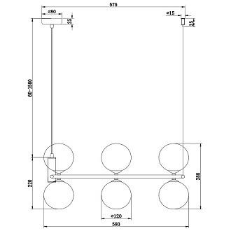 Светильник подвесной Maytoni Ring MOD013PL-06W 150Вт G9
