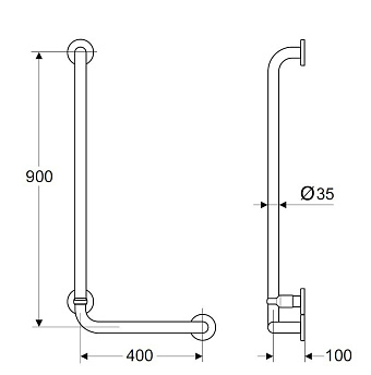Поручень для ванной IDEAL STANDARD CONTOUR S6474AC 54см белый
