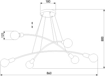 Светильник подвесной TK Lighting Helix 2728 60Вт E27