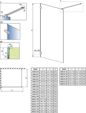 Душевая перегородка ESSENZA PRO 8 Walk-in 90*200 см 1012090-09-01 золото/прозрачное RADAWAY