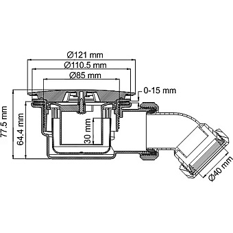 Сифон для поддона WASSERKRAFT D210 d85см