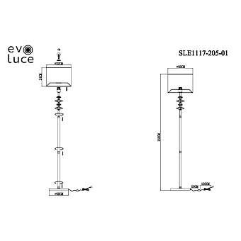 Торшер Evoluce ATTIC SLE1117-205-01 40Вт E27