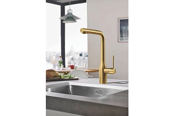 Смеситель для кухни GROHE Essence New 30270GN0 выдвижной излив золото