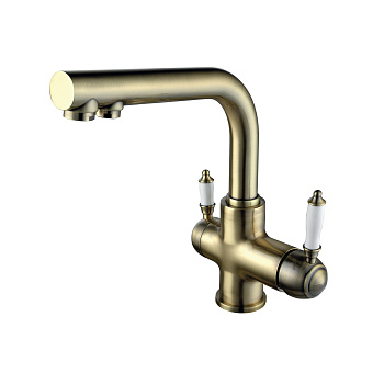 Смеситель для кухни LEMARK Villa LM4861B высокий излив бронза