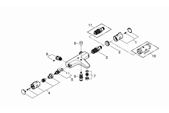 Смеситель для ванны GROHE Grohtherm 800 34576000 хром