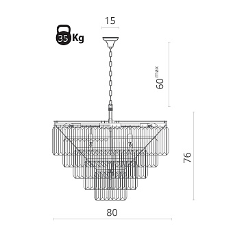Люстра подвесная Divinare NOVA 3001/01 LM-13 40Вт 13 лампочек E14
