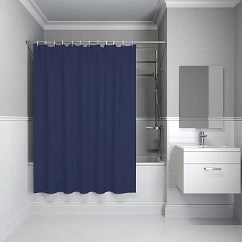Шторка для ванной IDDIS Promo P05PE18i11 180х180см синий
