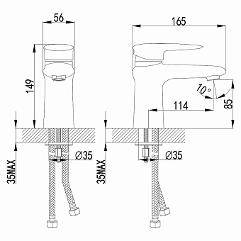 Смеситель для раковины LEMARK Status LM4406C хром