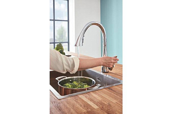 Смеситель для кухни GROHE Zedra Touch 30219002 высокий излив хром