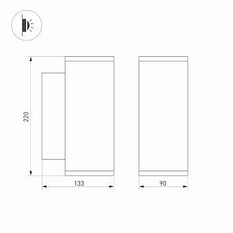 Светильник фасадный Arlight Forma 037251 24Вт IP54 LED чёрный