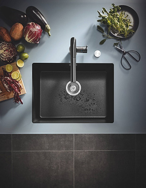 Мойка кухонная GROHE K700U 31655AP0 61х46см чёрный матовый