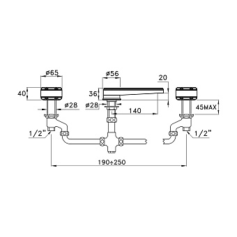 Смеситель для раковины STELLA Timeaster TD00021CR00 B синий/хром