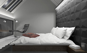 Настенная плитка WOW Wow 106542 Nilo L Graphite Matt 25х25см 0,623кв.м. матовая