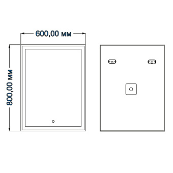 Зеркало Azario Minio CS00066631 80х60см с подсветкой