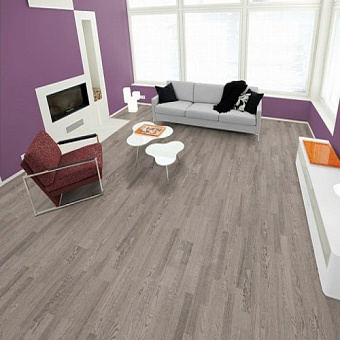 Паркетная доска KARELIA Urban Soul дуб CONCRETE GREY 3S 30111781A7905111 2266х188х14мм 3,41кв.м 3-полосная