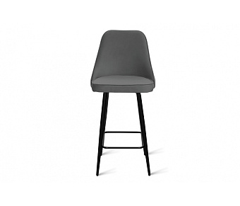 Барный стул AERO 43х49х97см велюр/сталь Dark Grey