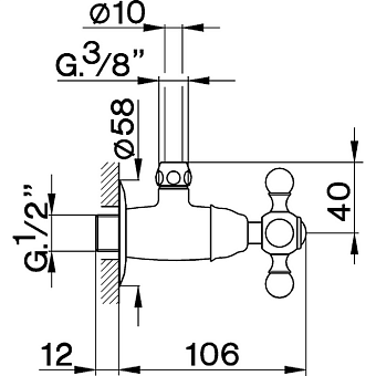 Вентиль запорный Cisal AR00146027