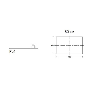Столешница KERAMA MARAZZI Plaza Next PL4.DD571300R\80 Керамогранит 48х74см Про Феррум коричневый