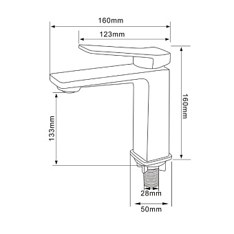 Смеситель для раковины Comforty FC071A-CMT чёрный