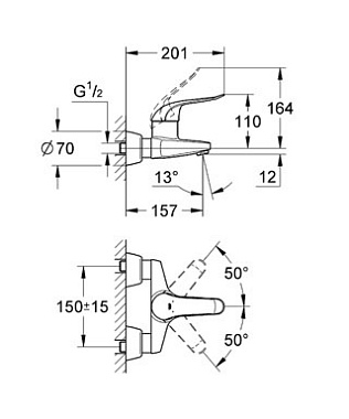 Смеситель для раковины GROHE Euroeco Speсial 32776000 хром
