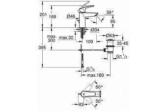 Смеситель для раковины GROHE Eurosmart 33265003 хром