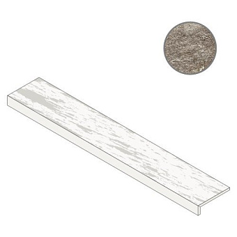 Плитка для ступеней Atlas Concord Италия Norde A595 Piombo Elemento L Grip 33х120см 0,396кв.м. рельефная