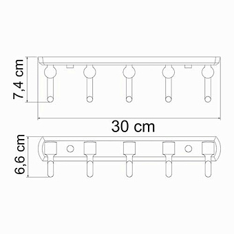 Крючок WASSERKRAFT Oder K-3000 K-3075 хром