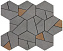 Керамическая мозаика Atlas Concord Италия Boost AN68 Smoke Mosaico Hex Yellow 25х28,5см 0,428кв.м.