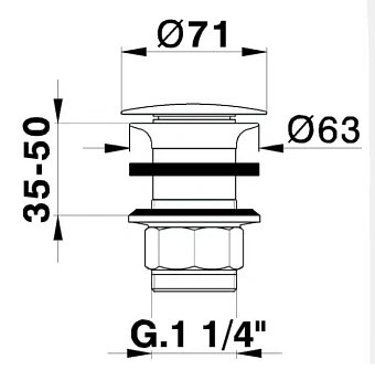 Донный клапан Cisal ZA00161024
