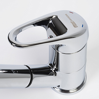 Смеситель для кухни WASSERKRAFT Oder 6365 выдвижной излив хром