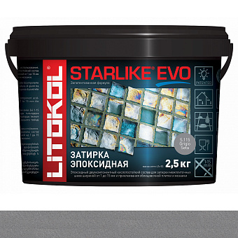 Эпоксидная затирка LITOKOL STARLIKE EVO серый шёлк 2,5кг