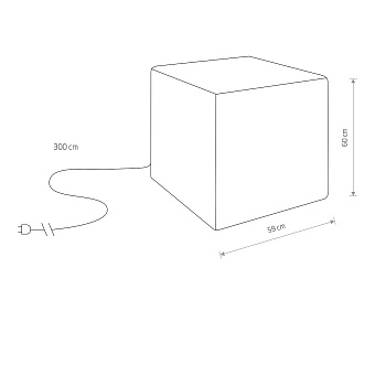 Светильник ландшафтный Nowodvorski Cumulus Cube 8965 60Вт IP44 E27 белый