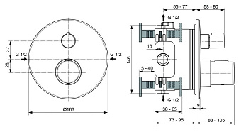 Смеситель для душа IDEAL STANDARD CERATHERM T100 A5813AA хром