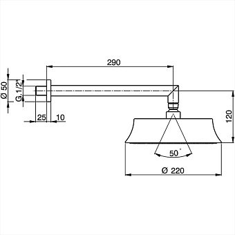 Верхний душ Cisal Cherie DS01359024 золото