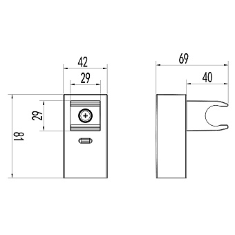 Держатель для душа LEMARK LM8079C хром