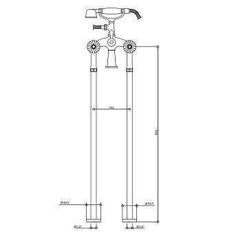 Смеситель для ванны Bongio Radiant 02528OR00 золото