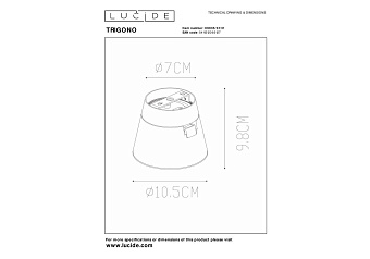 Светильник потолочный Lucide TRIGONO 09935/01/31 50Вт GU10