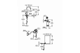 Смеситель для кухни GROHE Red II Mono 30085001 высокий излив хром