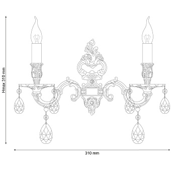 Бра Lucia Tucci BARLETTA W1730.2 cream white 120Вт E14