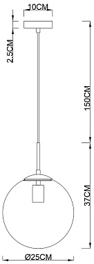 Светильник подвесной Arte Lamp VOLARE A1925SP-1CC 60Вт E27
